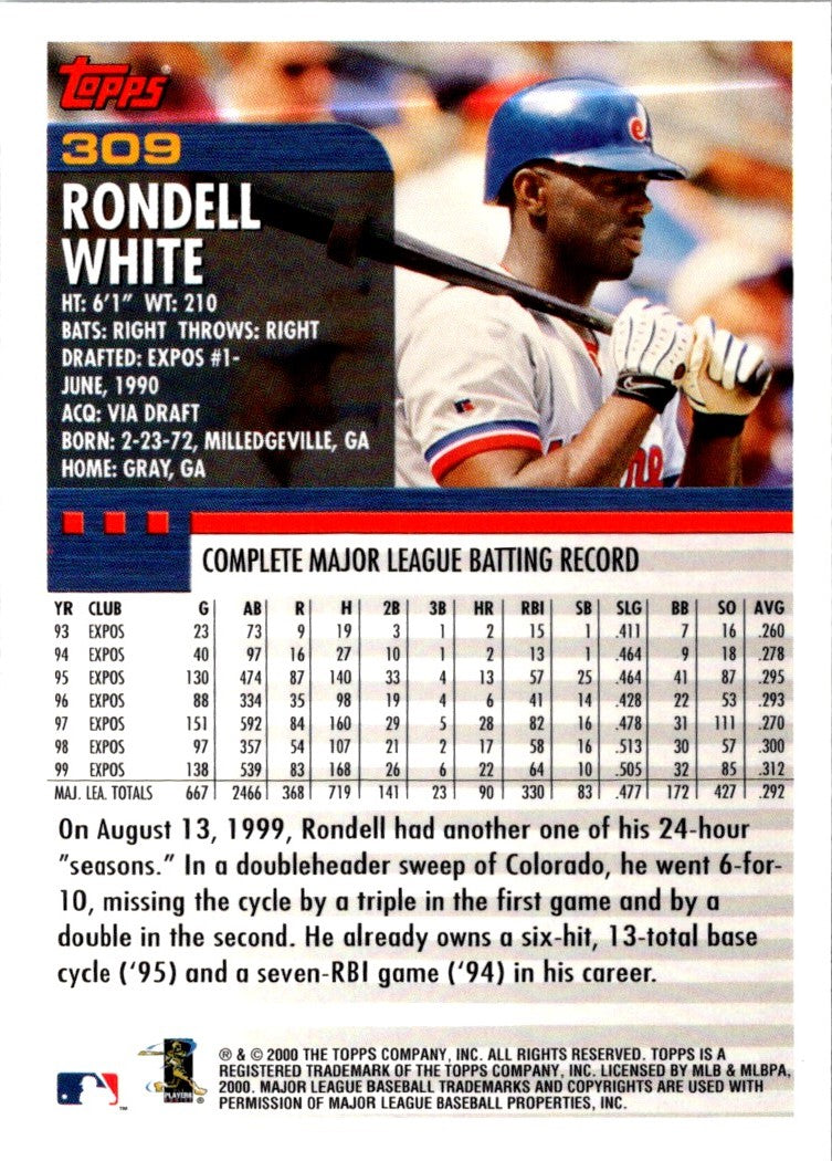 2000 Topps Rondell White