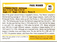 1980 SSPC HOF Paul Waner #62
