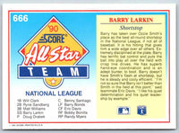 1991 Score Barry Larkin #666