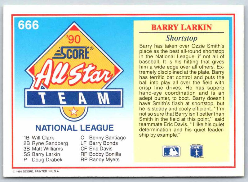 1991 Score Barry Larkin