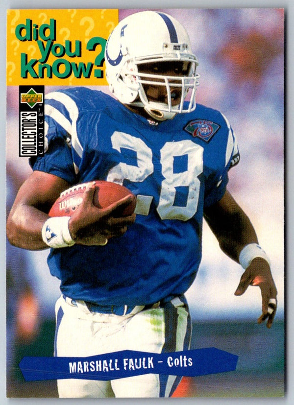 1995 Collector's Choice Player's Club Marshall Faulk #32