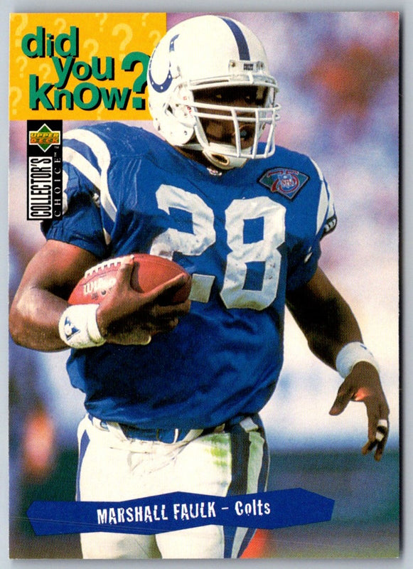 1995 Collector's Choice Player's Club Marshall Faulk #32