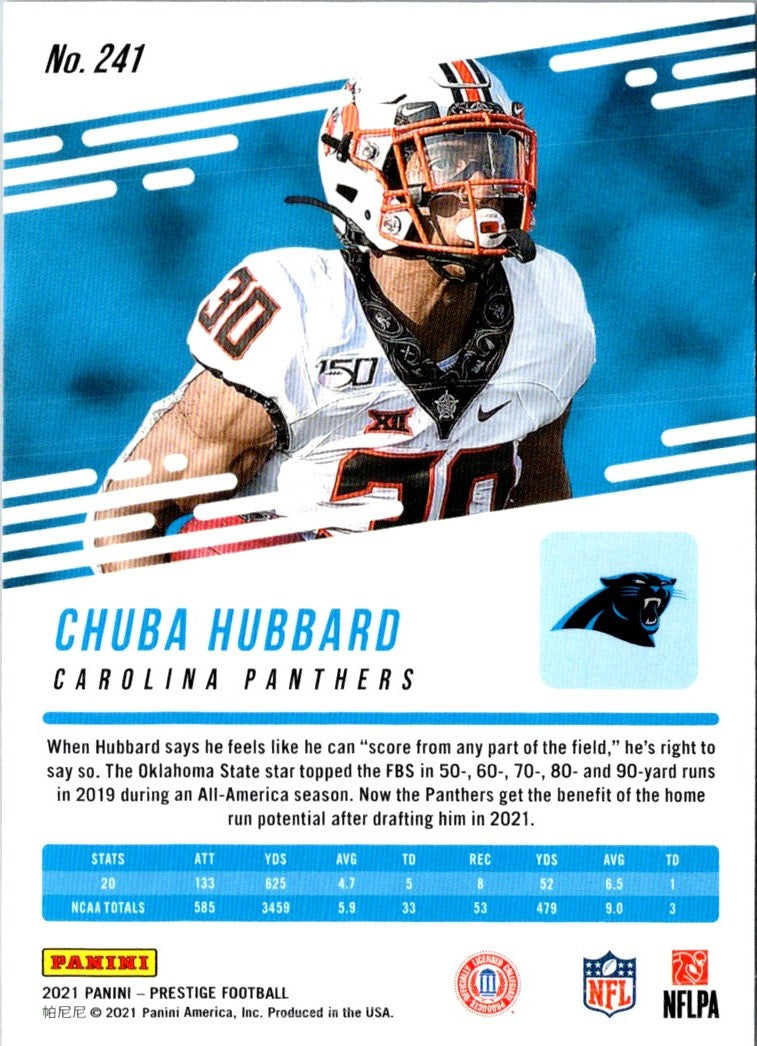 2021 Panini Prestige Chuba Hubbard