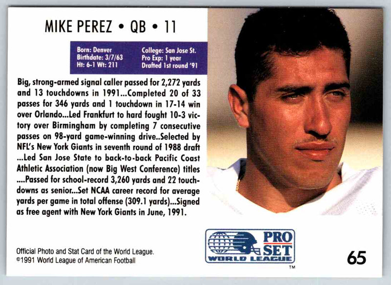 1991 Proset World League Mike Perez