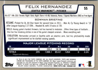2012 Bowman Chrome Felix Hernandez #55