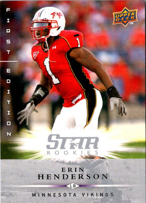 2008 Upper Deck First Edition Erin Henderson #156 Rookie
