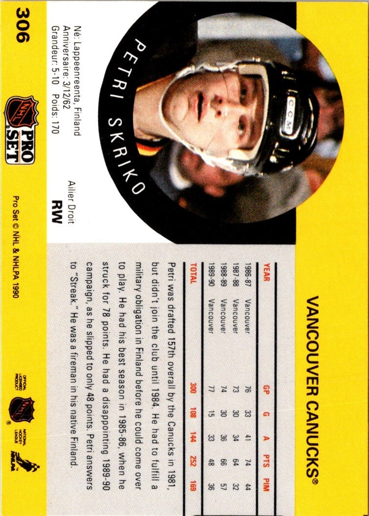 1990 Pro Set Petri Skriko