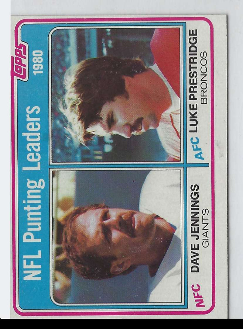 1981 Topps Dave Jennings