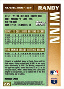1996 Topps Randy Winn