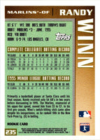 1996 Topps Randy Winn #235 Rookie