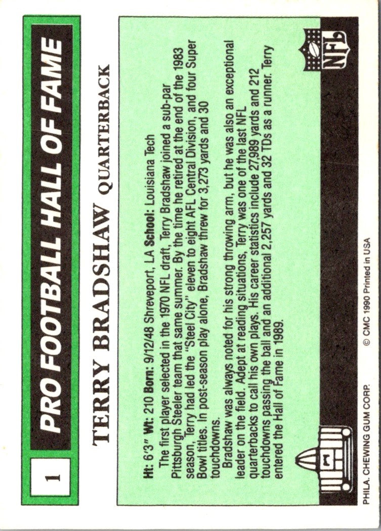 1990 Swell Greats Terry Bradshaw
