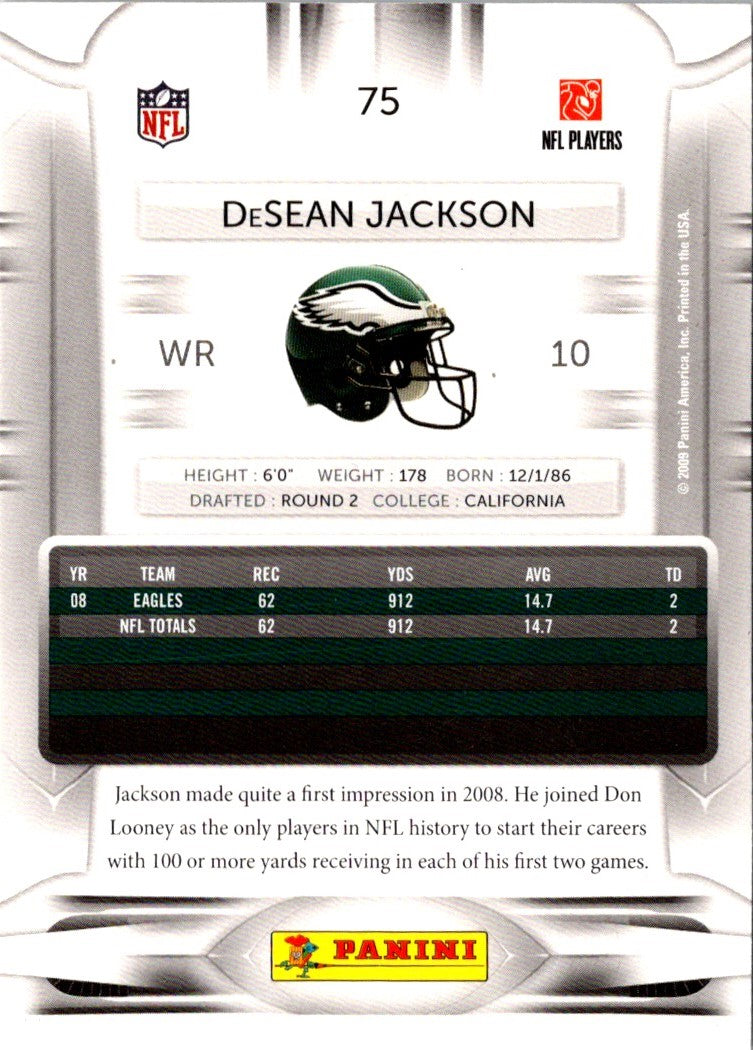 2009 Playoff Prestige DeSean Jackson