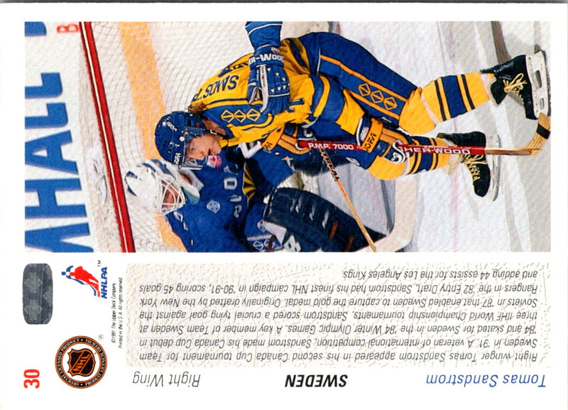 1991 Upper Deck French Tomas Sandstrom