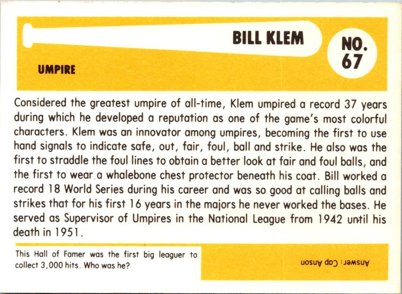 1980 SSPC HOF Bill Klem