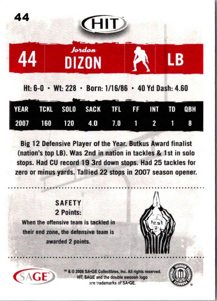 2008 SAGE HIT Jordon Dizon