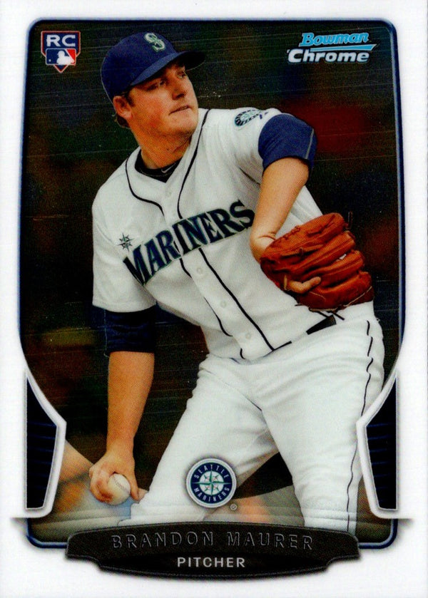 2013 Bowman Chrome Brandon Maurer #10 Rookie