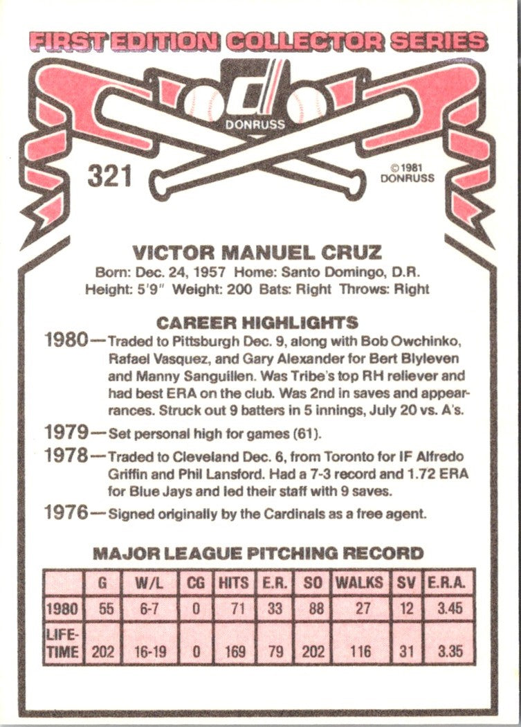 1981 Donruss Victor Cruz