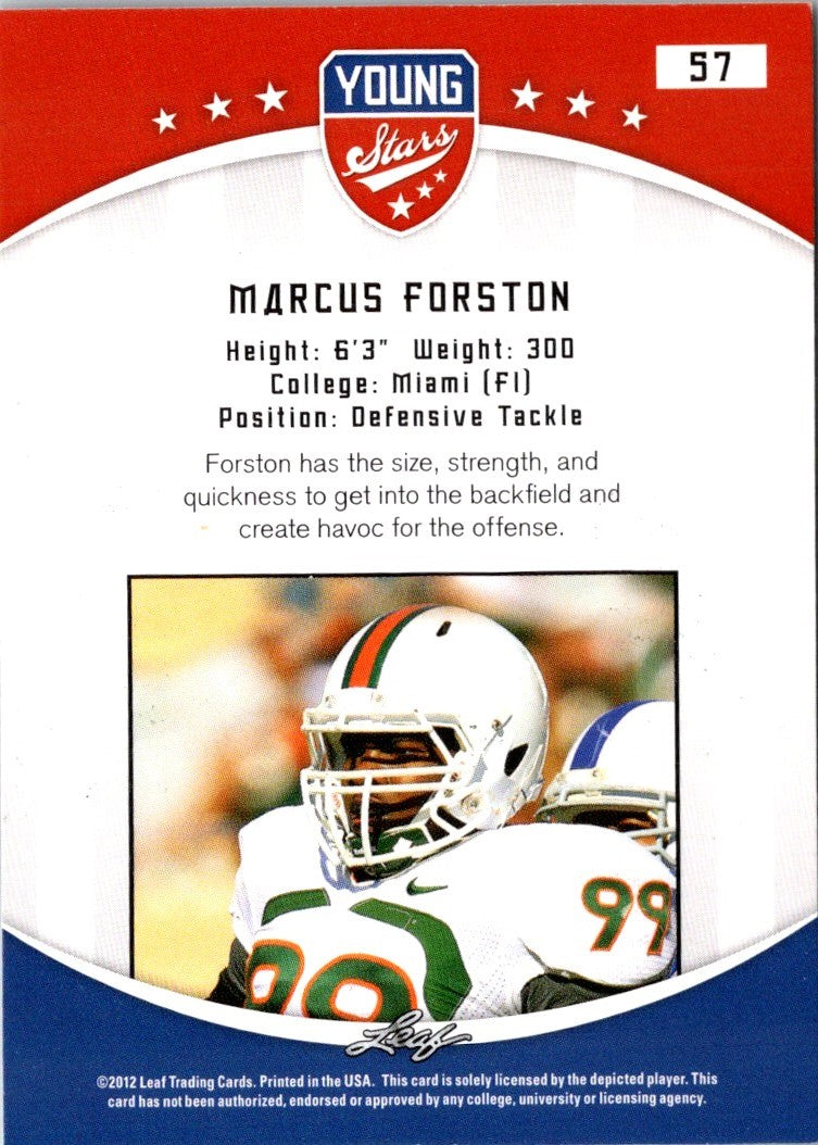 2012 Leaf Young Stars Marcus Forston