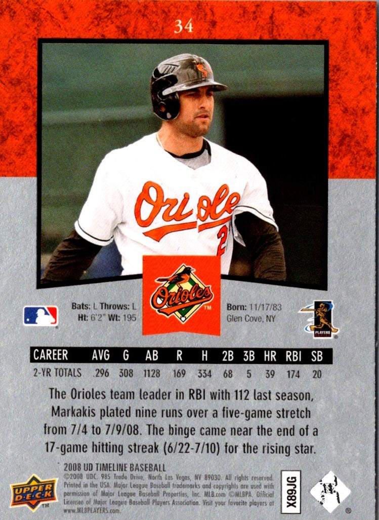 2008 Upper Deck Timeline Nick Markakis