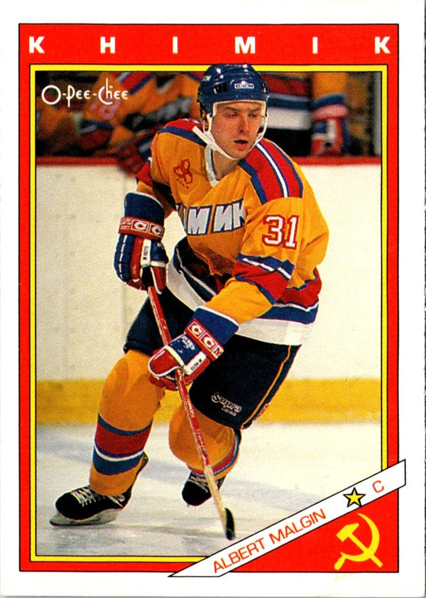 1991 O-Pee-Chee Central Red Army Albert Malgin #54R