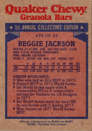 1986 Topps Quaker Granola Reggie Jackson