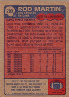1985 Topps Rod Martin #293