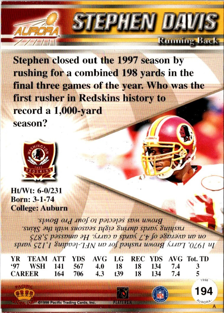 1998 Pacific Aurora Stephen Davis