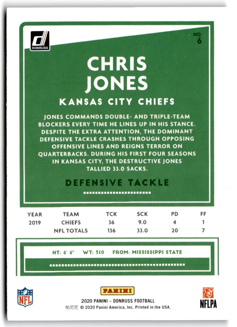 2019 Donruss Blue Press Proof Chris Jones