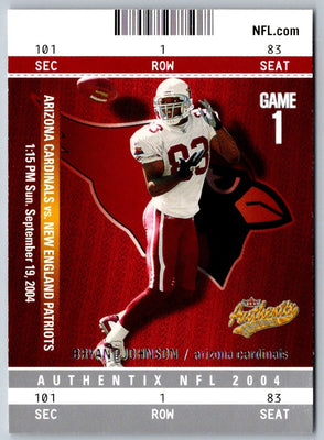 2004 Fleer Authentix Bryant Johnson #5