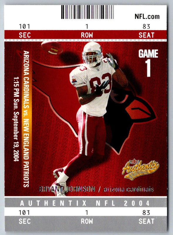 2004 Fleer Authentix Bryant Johnson #5