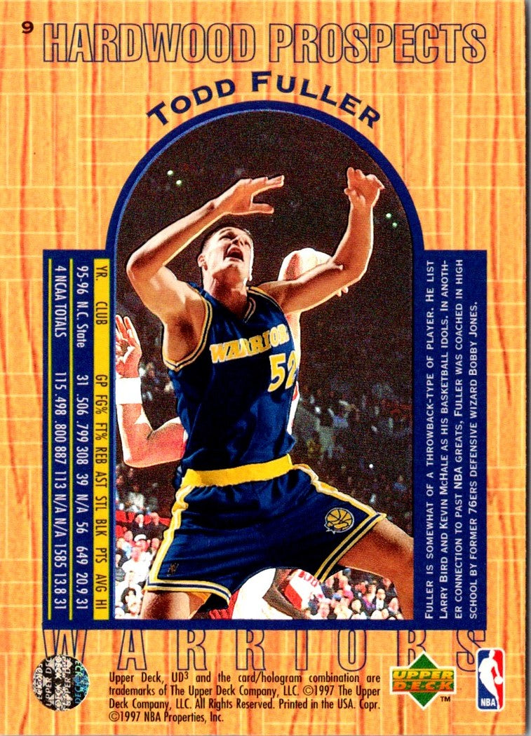 1996 Upper Deck UD3 Todd Fuller