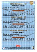 1999 Topps Peter Bergeron/Jeremy Giambi/George Lombard