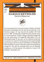 1989 Donruss Diamond Kings Harold Reynolds #21