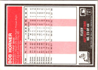 1987 Fleer Hottest Stars Bob Horner #23