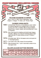 1981 Donruss Duane Kuiper #319B