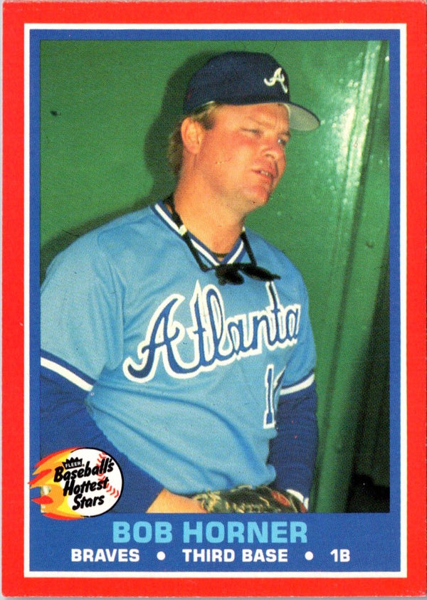 1987 Fleer Hottest Stars Bob Horner #23