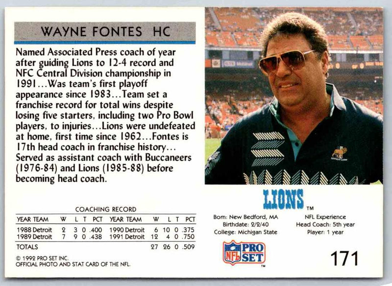 1992 Proset Wayne Fontes