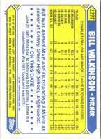 1987 Topps Traded Bill Wilkinson #127T