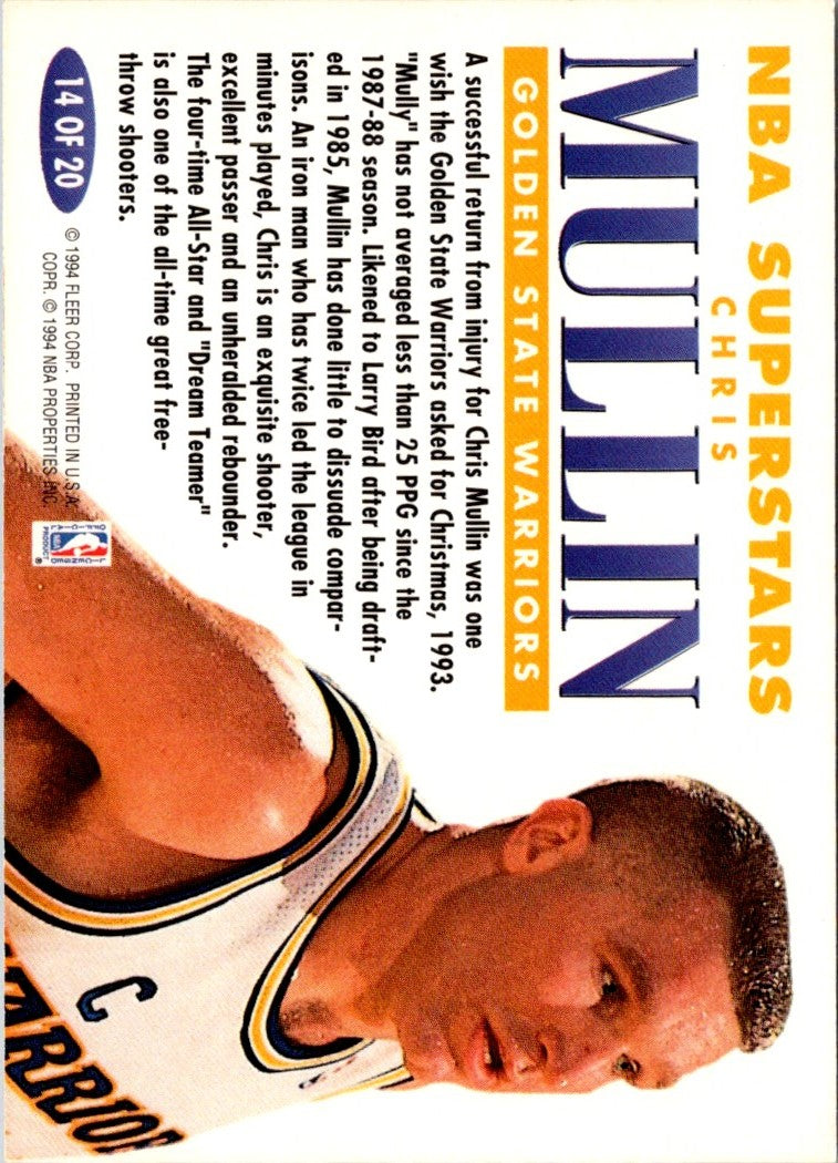 1993 Fleer NBA Superstars Chris Mullin
