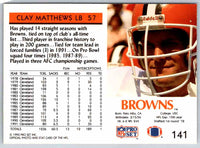 1992 Proset Clay Matthews #141