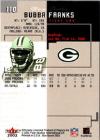 2002 Fleer Box Score Bubba Franks #110