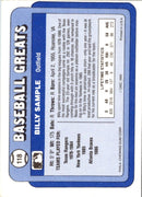 1990 Swell Baseball Greats Billy Sample