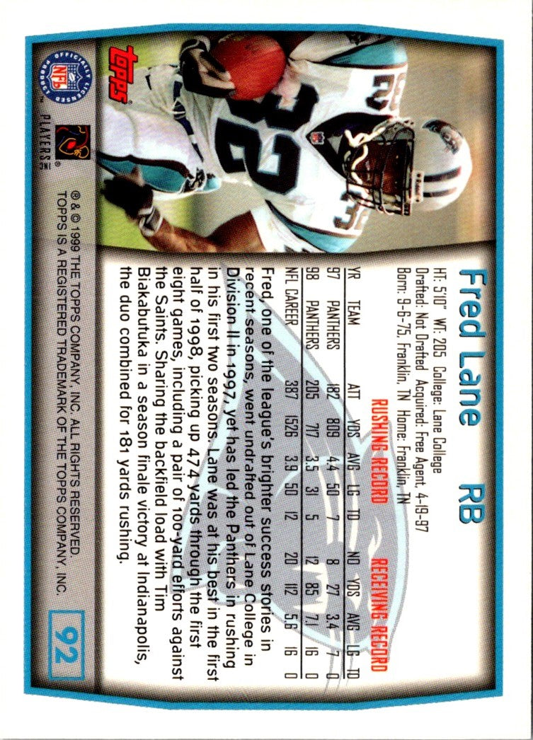 1999 Topps Fred Lane