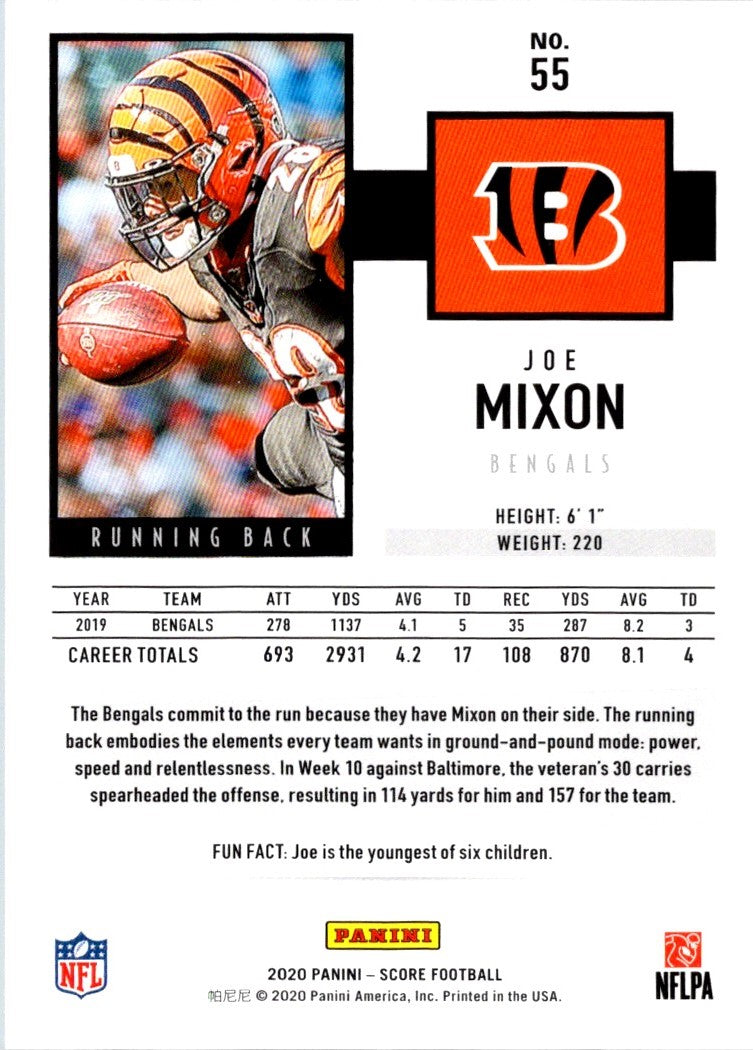 2020 Score Joe Mixon