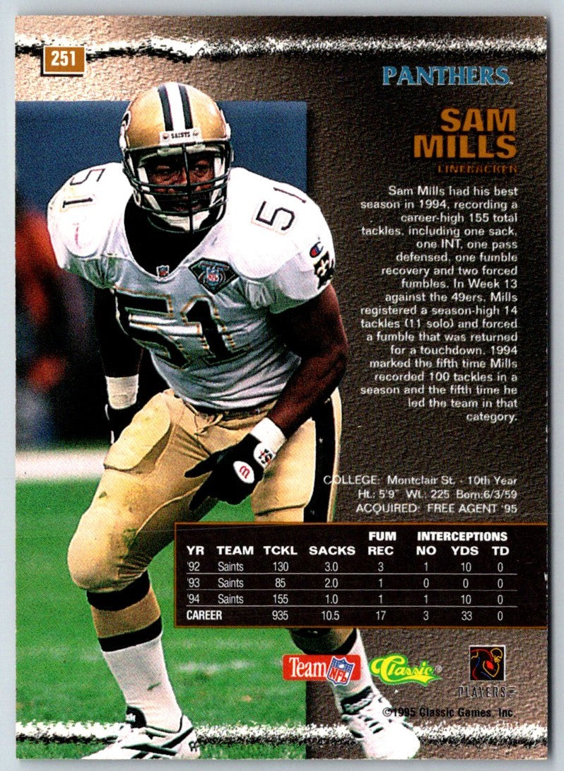 1995 Pro Line Sam Mills