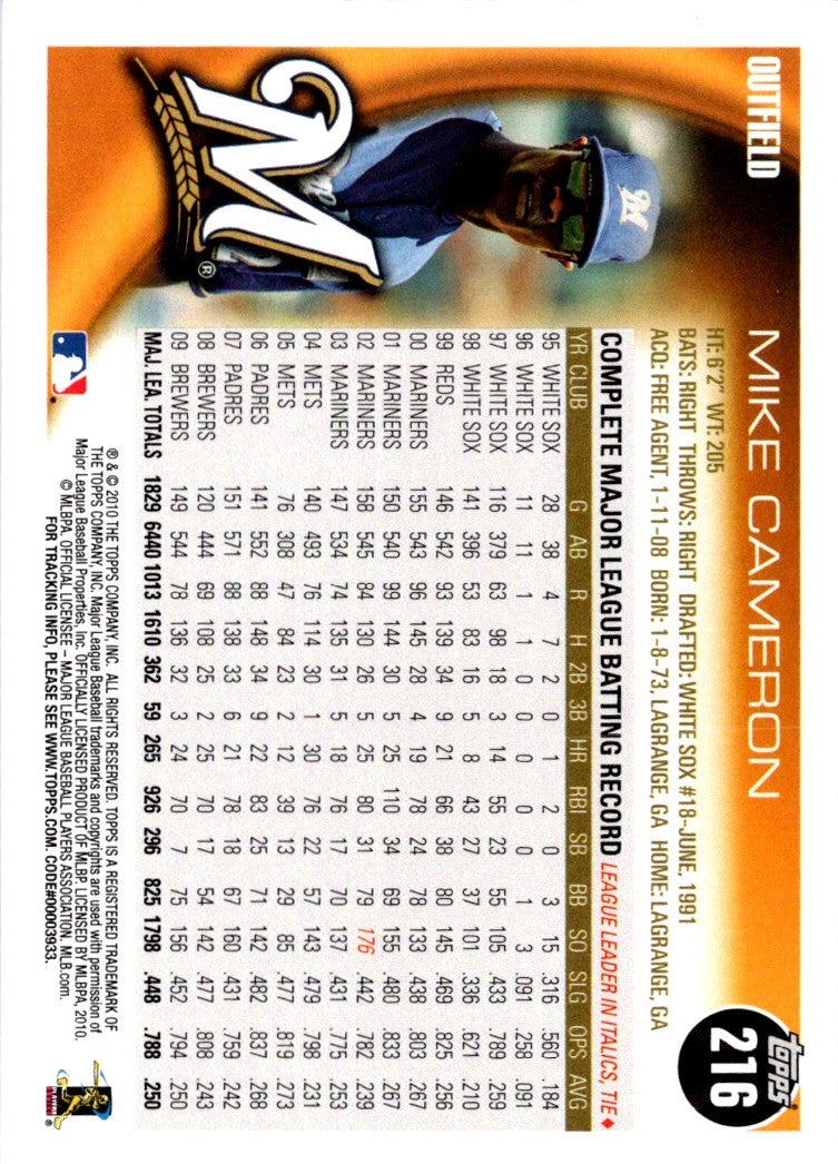 2010 Topps Mike Cameron