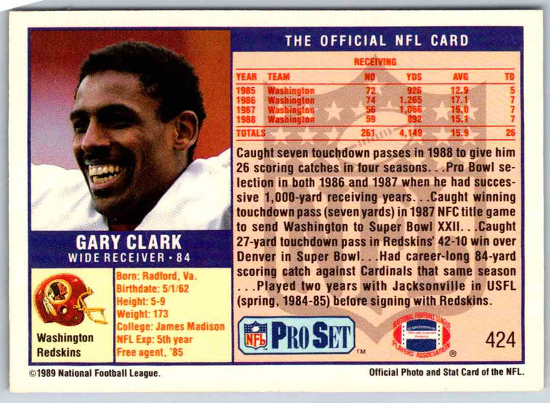 1989 NFL Proset Gary Clark