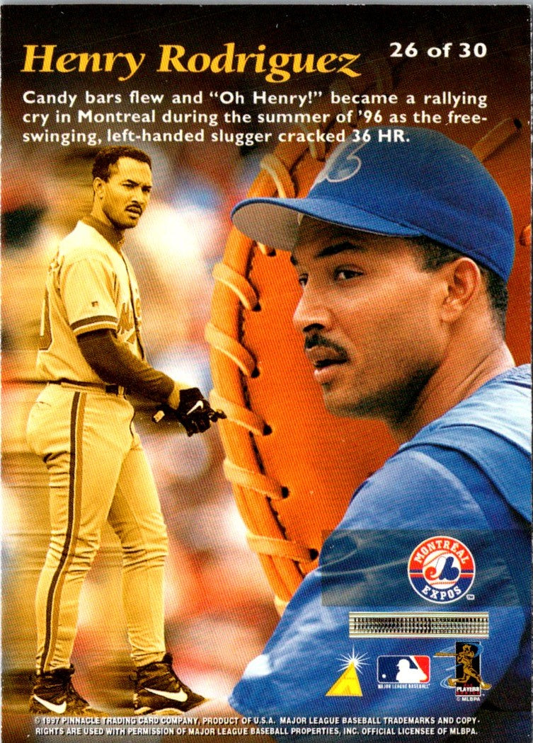 1997 Pinnacle Mint Bronze Henry Rodriguez