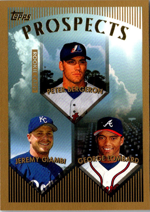 1999 Topps Peter Bergeron/Jeremy Giambi/George Lombard #207 Rookie