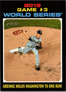 2020 Topps Heritage Greinke Holds Washington To One Run!